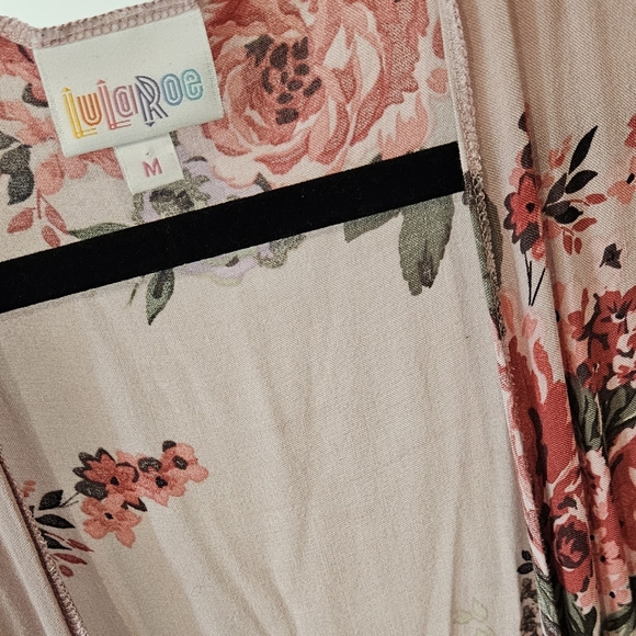 M LuLaRoe Pink Floral Vest - Picture 2 of 2